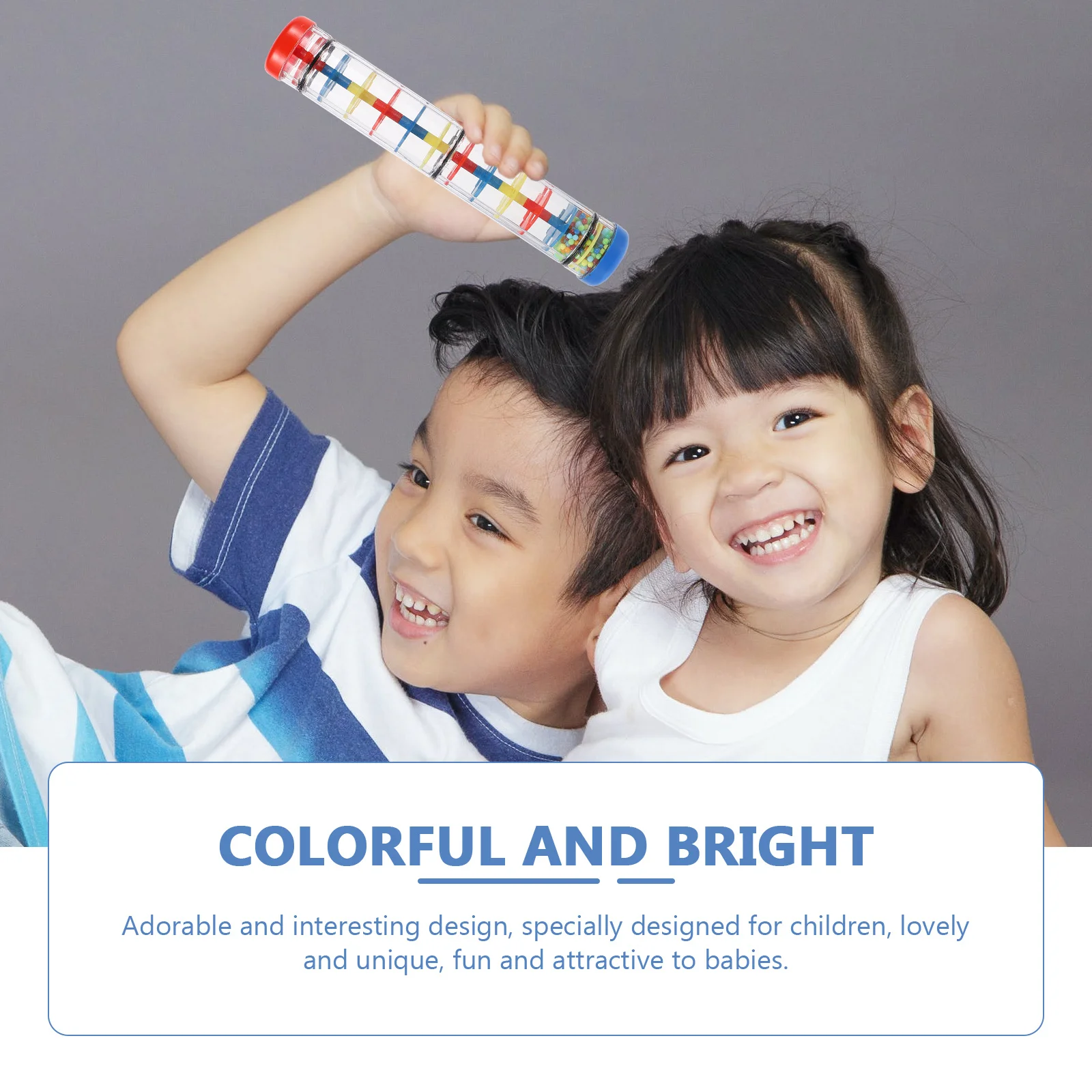 1Pcs Rain Sound Tube Colorful Shake-Activated Sound Sensory Play Educational Instrument for Toddlers Auditory