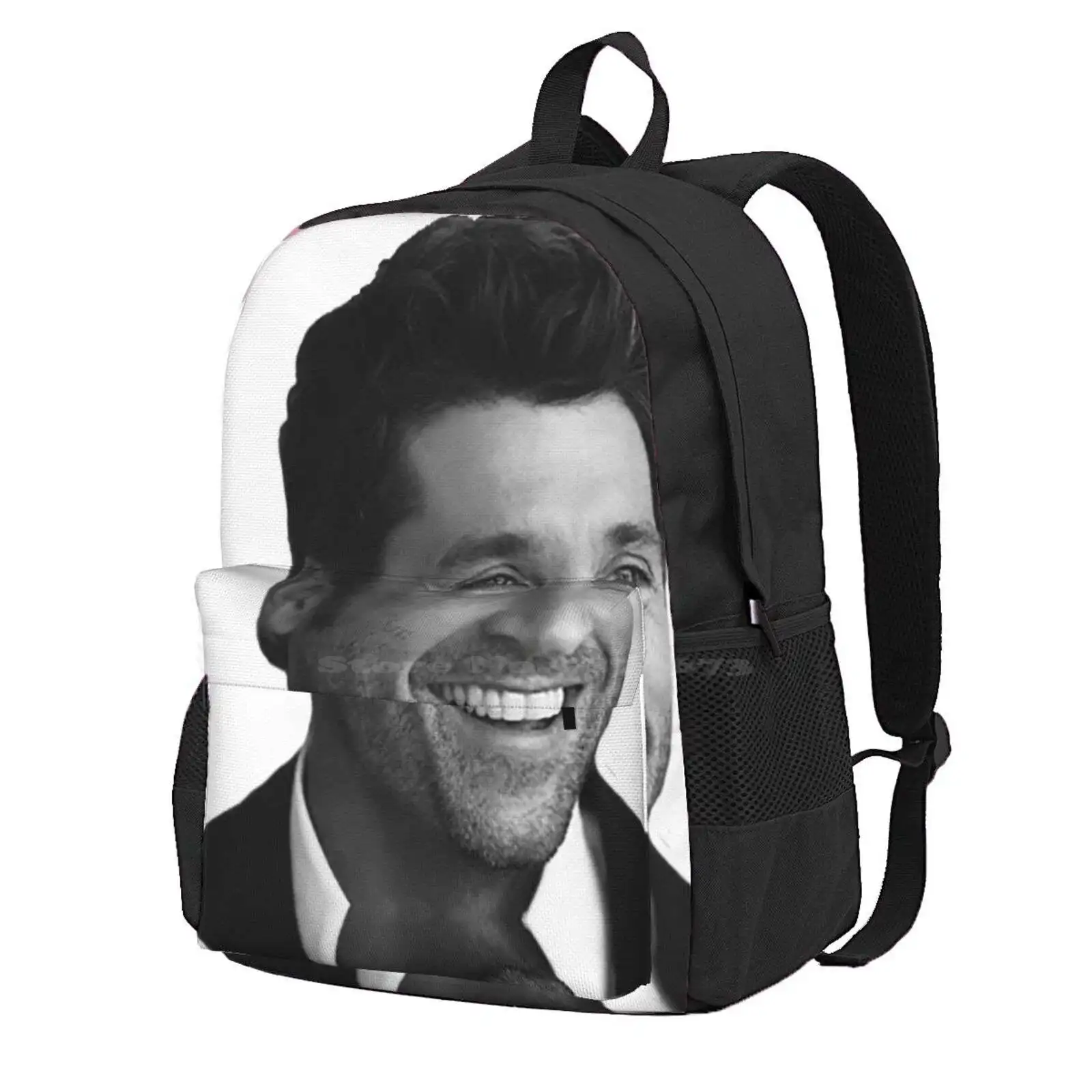 Patrick Dempsey Hot Sale Schoolbag Backpack Fashion Bags Patrick Dempsey Black And White Smiles Hot