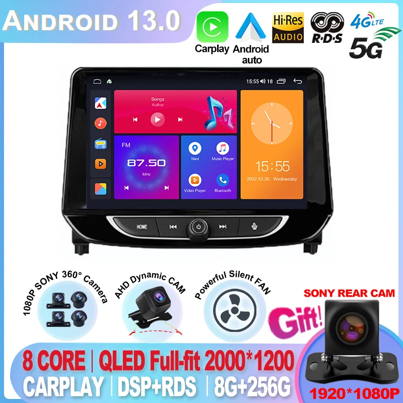 For Chevrolet Tracker 4 2019 2020 2021 2022 Android 13 Car Radio Multimedia Video Player Navigation GPS No 2din 2 din dvd