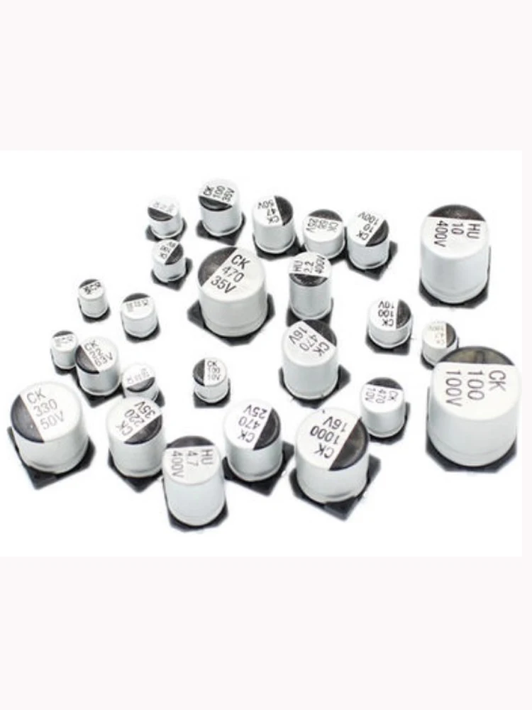 SMD 10V 16V 25V 35V 50V 220UF 330UF 470U SMD Aluminum Electrolytic Capacitors Kit SMD Sample Box