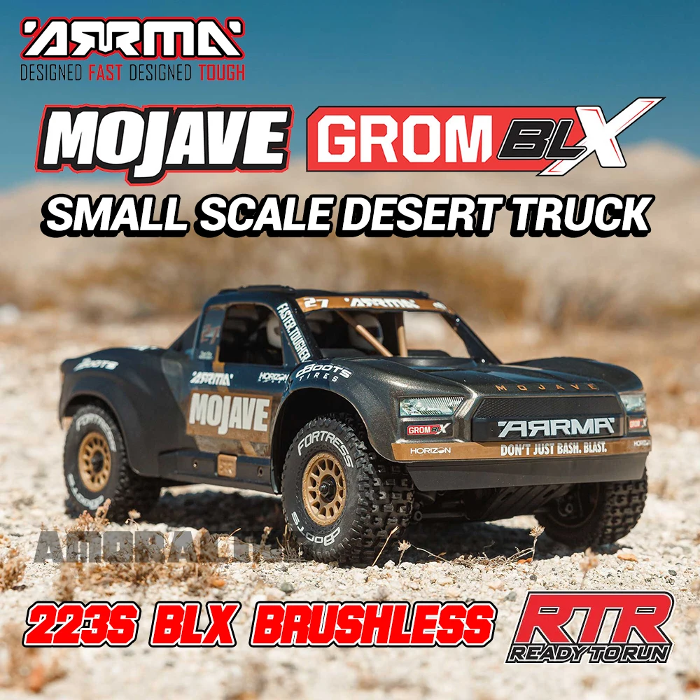 

ARRMA Mojave GROM BLX Бесщеточный 4WD RTR 1/14 Малый масштабный грузовик для пустыни RC Электрическая модель автомобиля с дистанционным управлением Игрушки для взрослых и детей