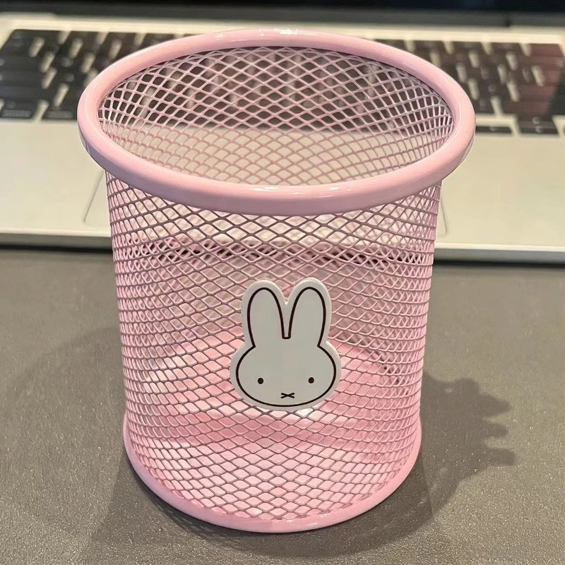 New Miffy Cute Creative Animation Peripheral Desktop Pen Conner Secondary Cartoon Kawaii Large Capacity Desktop Storage Can Gift view 6