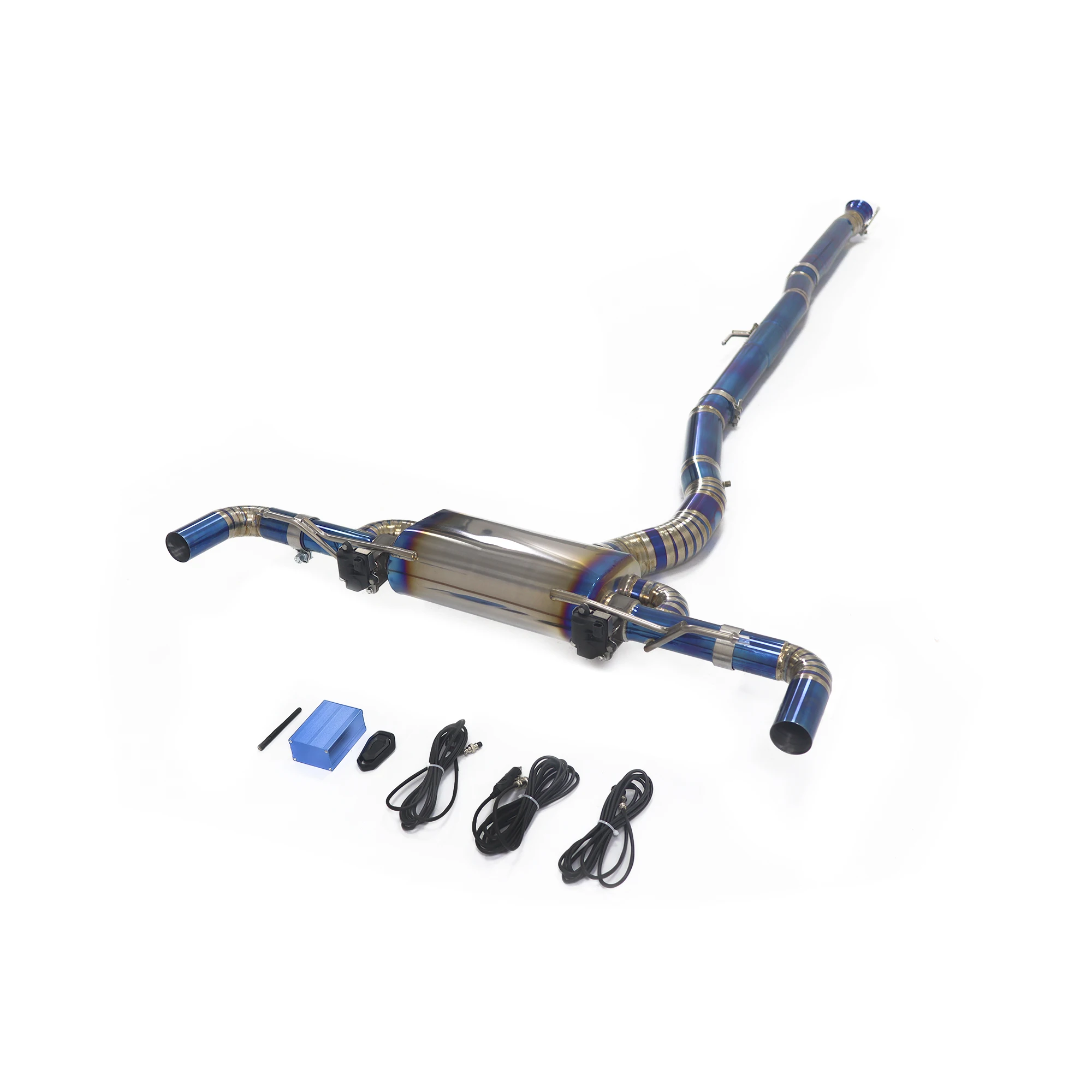 

Titanium Exhaust Catback For Mercedes-Benz A45S GLA45 CLA45 AMG W177 2019+ 2.0T With Muffler Valves Pipes Exhaust System