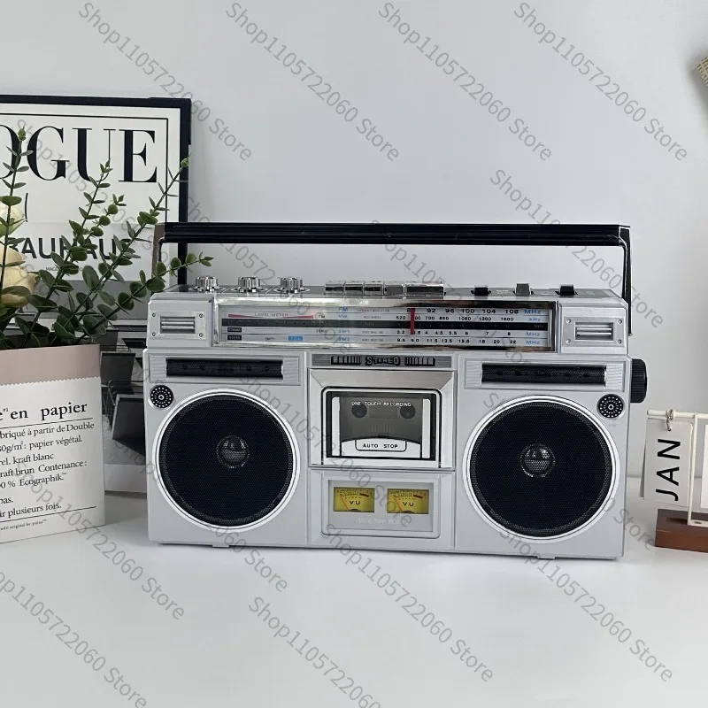 Cross Border Retro Cassette Player, Dual Speaker Stereo, Vintage Era Recorder, Bluetooth Playback Radio, Vintage Cassette Player