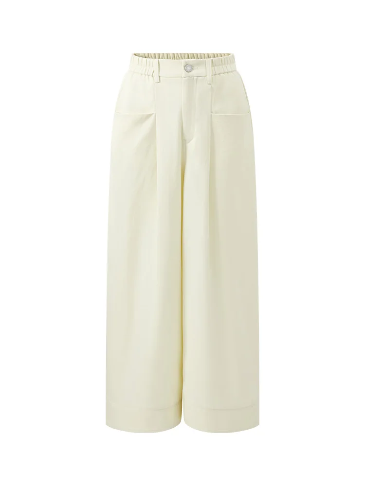 High Waist Lantern Pants Loose Wide Leg Cropped Trousers Lightweight Casual Summer Bottoms for Women Vintage Style Daily Wear