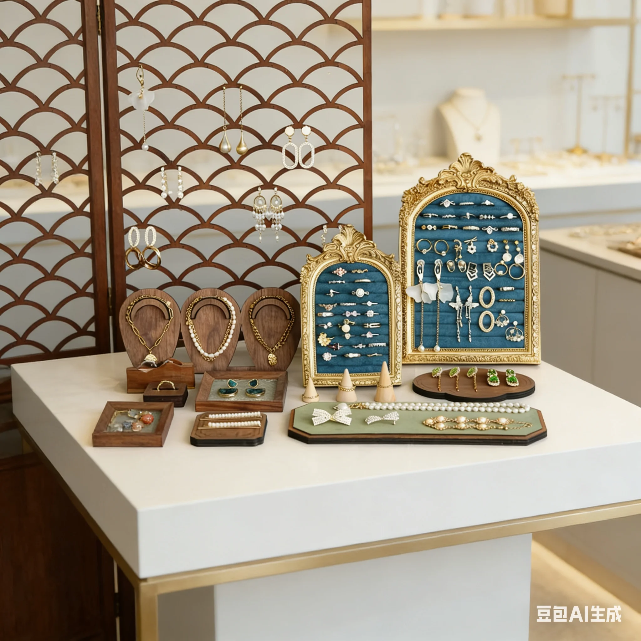 

Creative Weighing Scale Jewelry Stand: Display Earrings, Bracelets & Rings, Ideal for Product Photography & Showcase