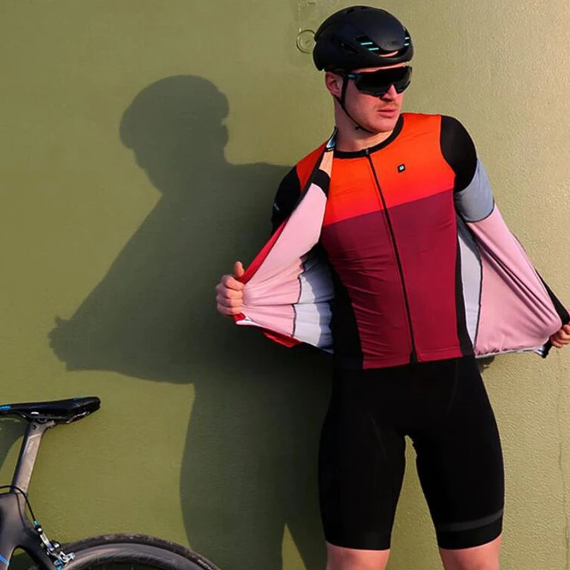 

Веломайка BIEHLER PRO TEAM RADTRIKOT LEUCHTSTOFF Мужская, рубашка для велоспорта, одежда для мужчин, на лето