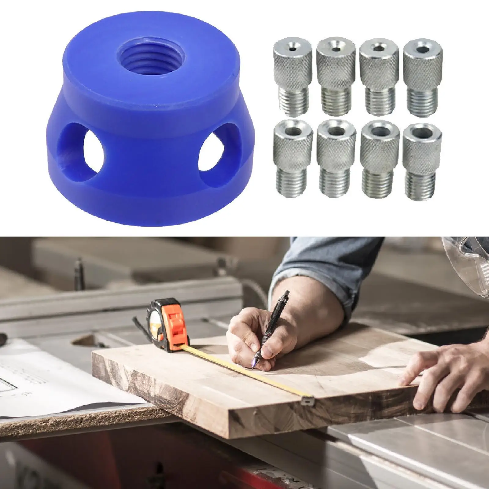 

Drill Guide Kit Deck Railing Wood Panel Metal Handrail Drill Guide Bushings
