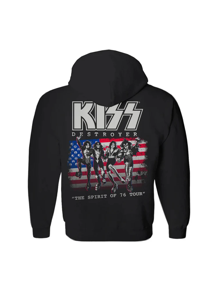 Kiss Heavy Metal Band American Retro Style Hoodie Pure Cotton Warmth Long Sleeve Sweatshirt Youth Dark Style Digital Direct S...