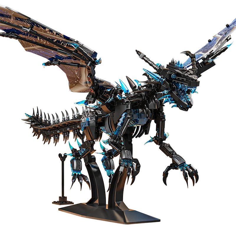 1607PCS Creative Warcraft Sindragosa Neltharion Ice Dragon Building Blocks Assemble Bricks Toys Gift For Children Kids