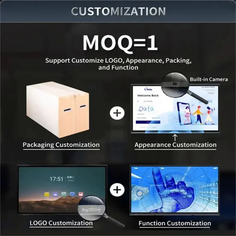 New 55 65 75 85 95 Inch Office All Interactive Flat Panels School Board Multi Digital Lcd Interactive Whiteboard