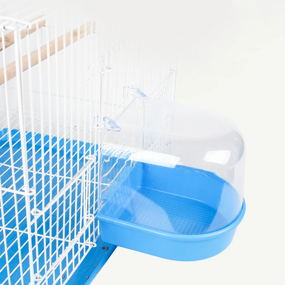 

Parrot Bath Tub Bird Bath Cage Covered Detachable Accessories for Parakeet Finch Canary Budgie Lovebird Pet Bathing Container