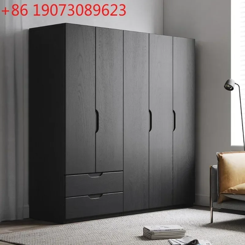 Black Orgnizer Tall Wardrobes Wood Modular Quiet Clothing Dressing