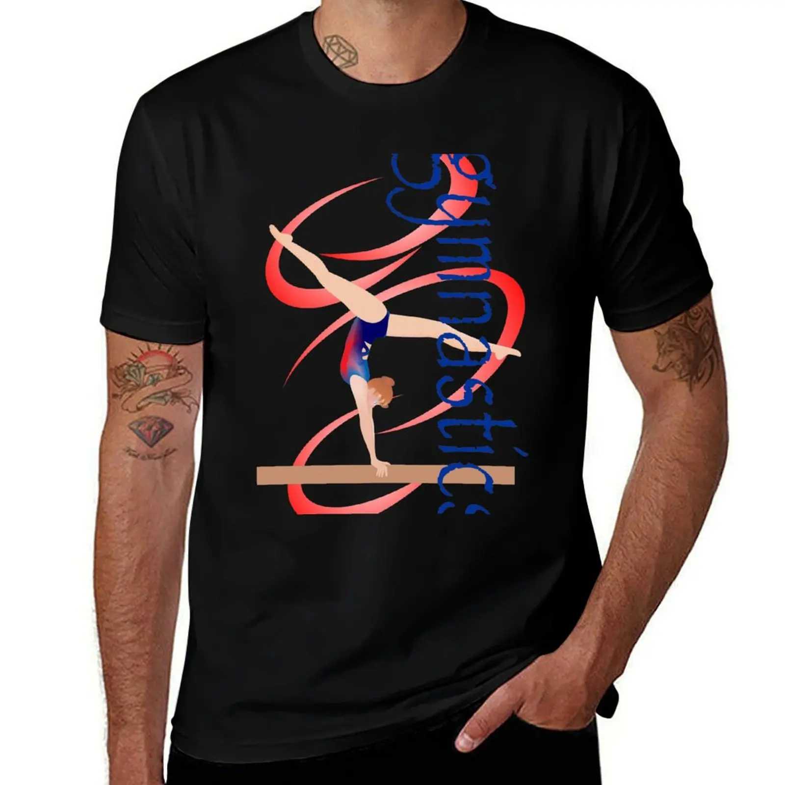 Gymnastics - Swirl T-Shirt Abstract Pattern Print Top T-Shirt