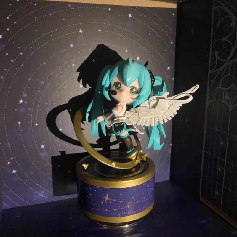 

Hatsune Miku 16th Anniversary Q Version Manual Model Qingcang Genuine Anime Peripheral Car Desktop Ornament Branded Figure Kids