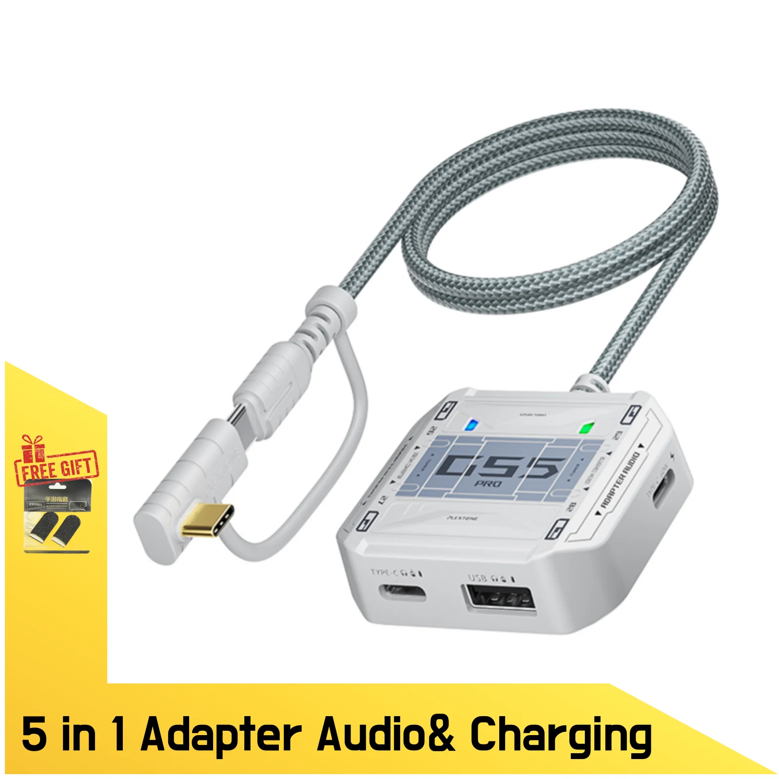 plextone-gs5-pro、eスポーツゲーミングアダプター、usb-cオーディオ充電アダプター、35mm-type-c-usb、ハイレゾ、60w充電、ipad-iphone対応