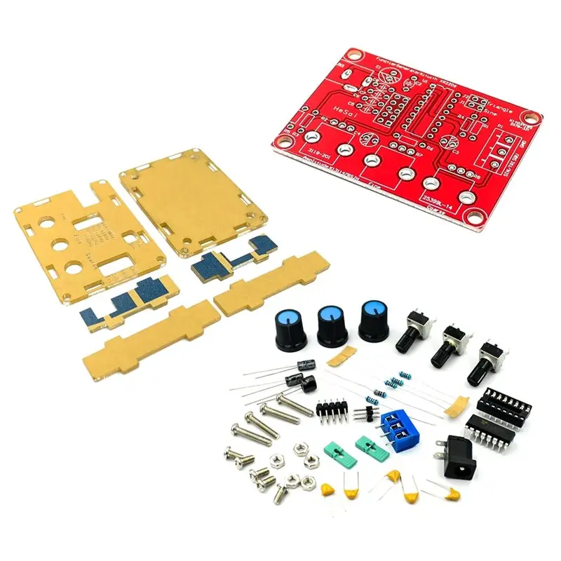 Reliable-DIY Kit Function Generator Sine/Triangle/Square Output 1Hz-1Mhz Signal Generator Adjustable Frequency Amplitude XR2206,