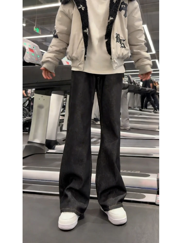 

Cleanfit Original Bla Jeans Men's Winter American Sle High Waist Slim Straight Leggings Trendy High Street Micro Flared P...