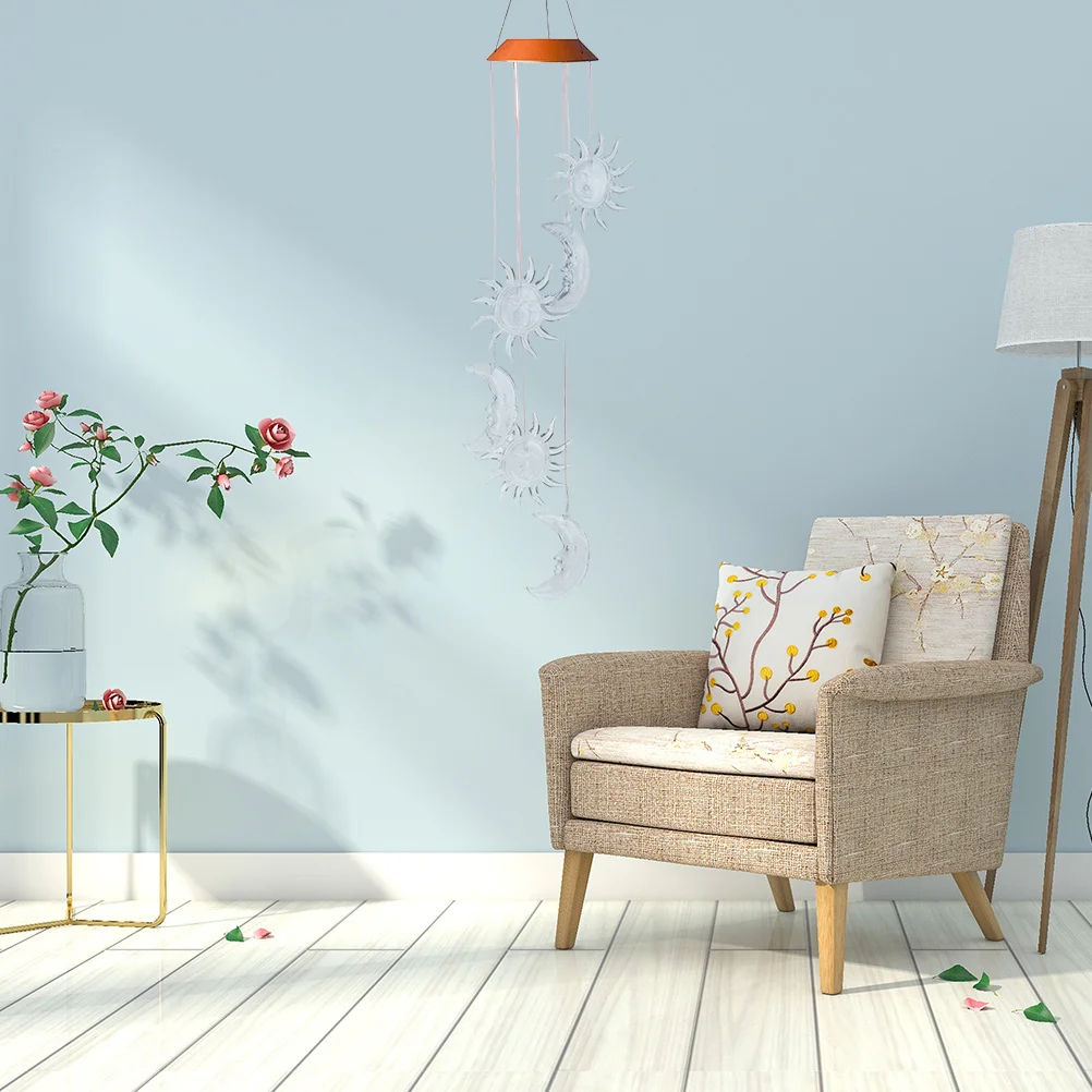 

Colorful Wind Chime Light Hanging Lamp for Garden Patio Outdoor Decor Solar Wind Chime Light Hanging Landscape Lights