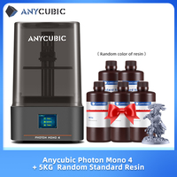 5KG UV Resin+ANYCUBIC Photon Mono 4 3D Printer 10K 7'' high-definition screen Printers High-Speed 3D Printing Size 153x87x165mm