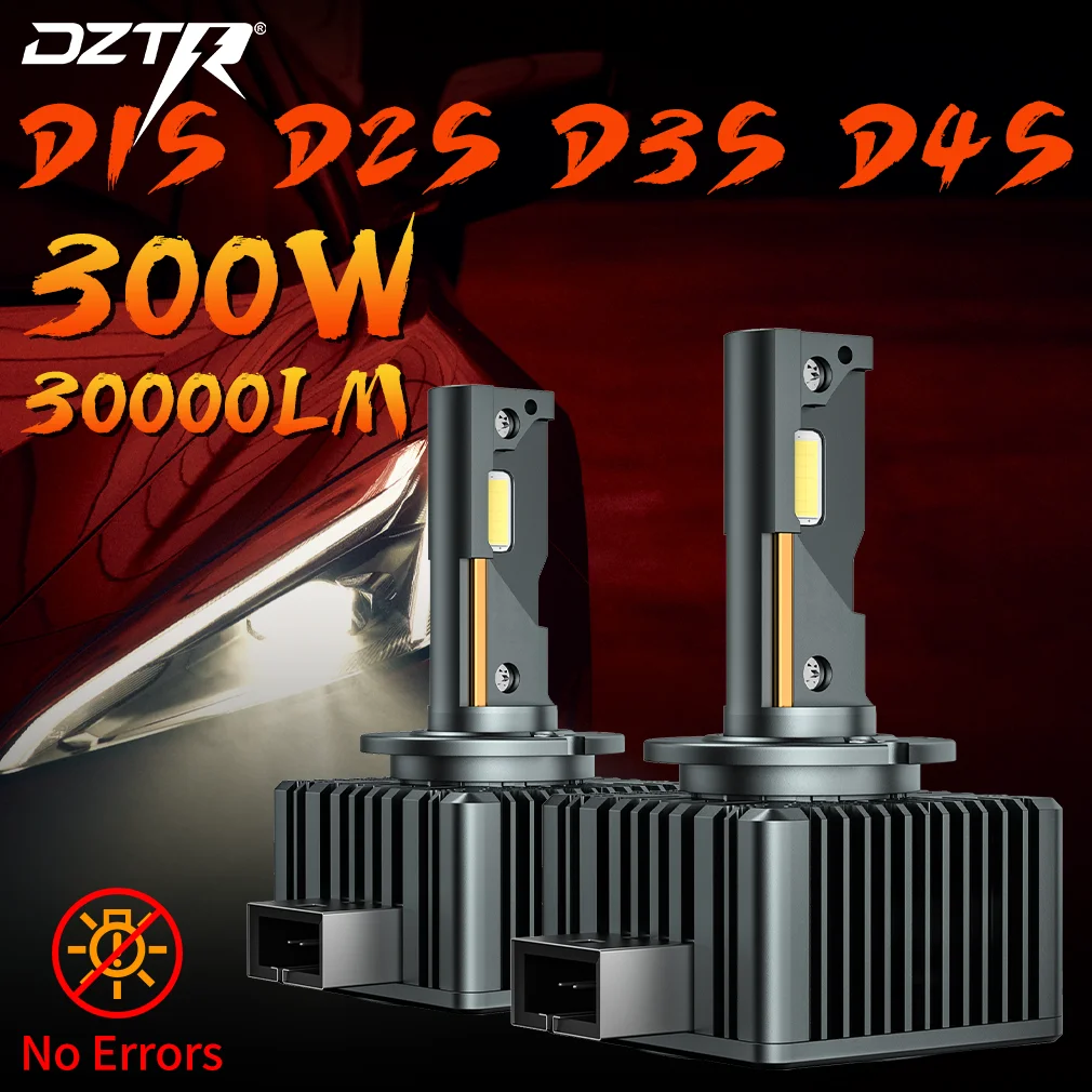 

DZTR D2S LED 6000K 300W High Low Beam D1SD3S D4S D5 Xenon Replacement Lights Super Bright Conversion Kit for Car with Xenon Bulb