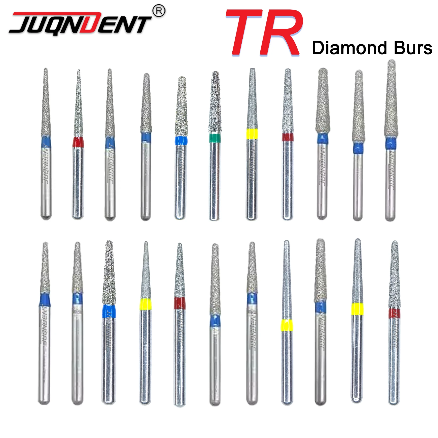TR Type Dental Diamond Burs High Speed Bur FG Dentistry Drills Strawberries Taper Round End Dia.1.6mm Dentist Tools 10pcs/pack