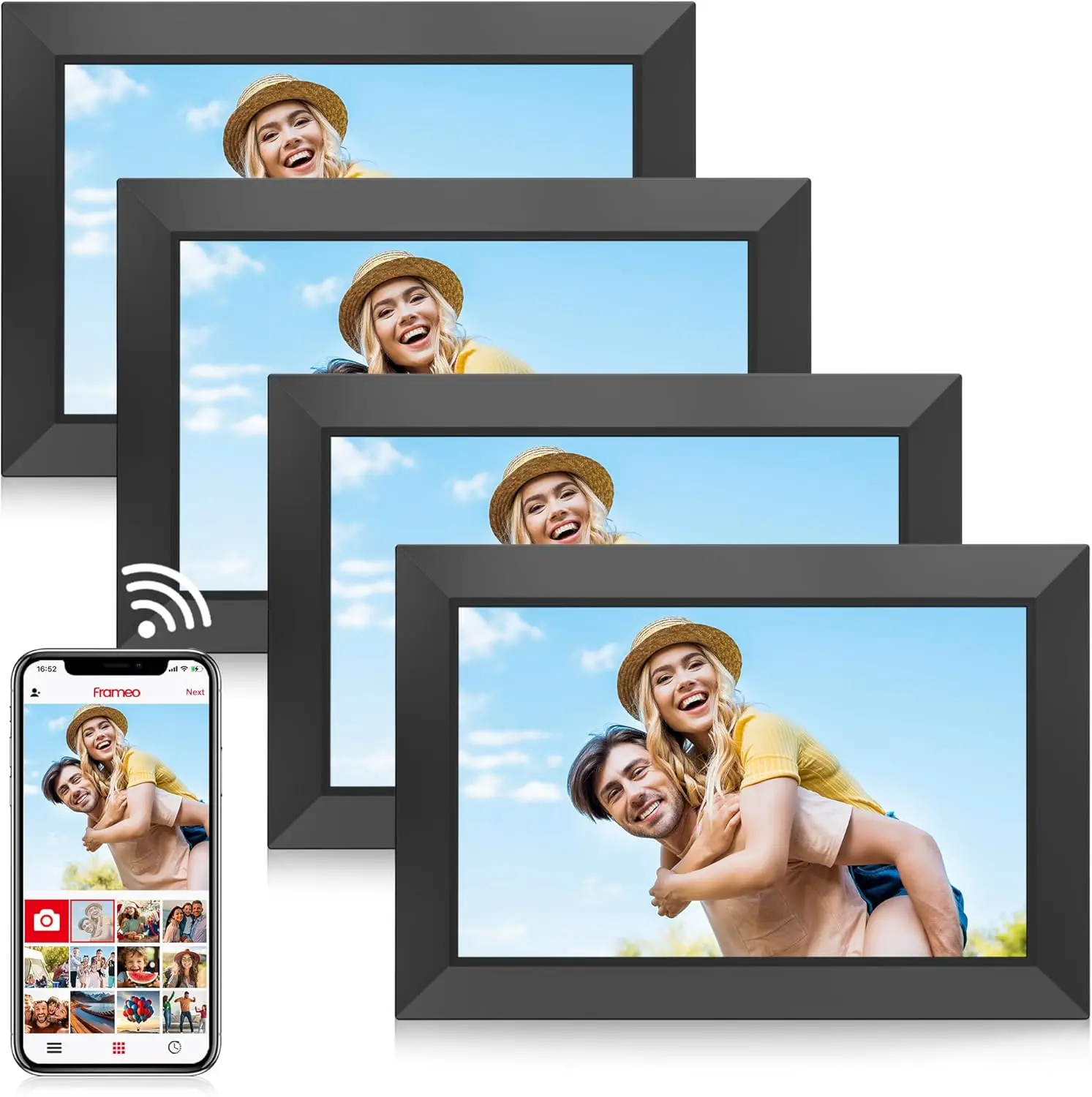 

Цифровая фоторамка с Wi-Fi, фоторамка, 10,1 дюйма