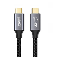 CY Xiwai USB 3.1 Type-C USB-C Male to USB-C Male 10Gbps 100W Data Cable with E-marker for Laptop & Phone