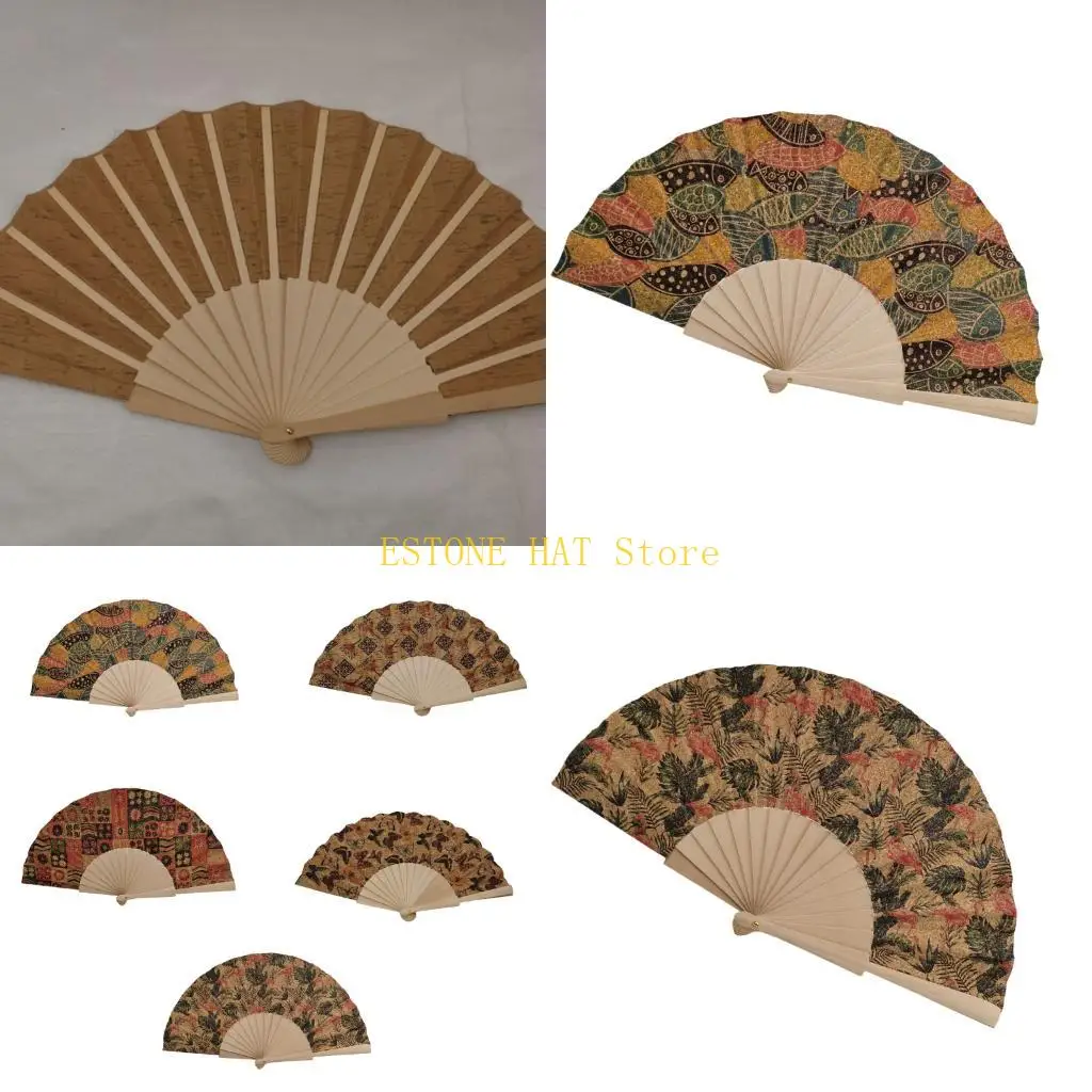 49MF Large Folding Hand Fan,9inch Chinese Kung Fus Han Fu Fan for Performances,Dances,Home Decorations,Festival Party Props