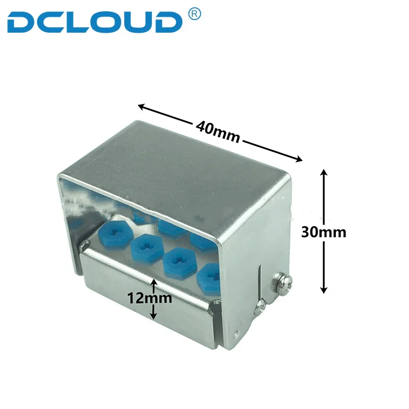 DCLOUD 8/12/30 Holes  Dental Bur Holder Autoclave Sterilizer Case Endo File Disinfection Box Blue Silicone Stand Dentist Materia