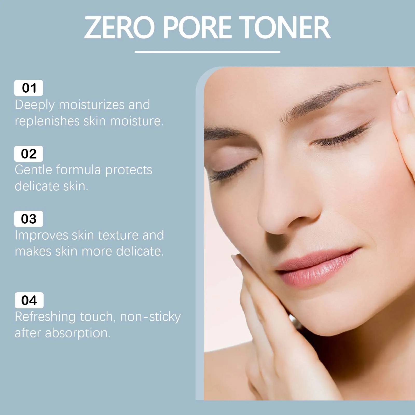 تونر ترطيب وتقشير وترطيب وتنعيم وتفتيح البشرة وتكرير المسام وتحسين البشرة الجافة وصيغة مهدئة بدون مسام #2