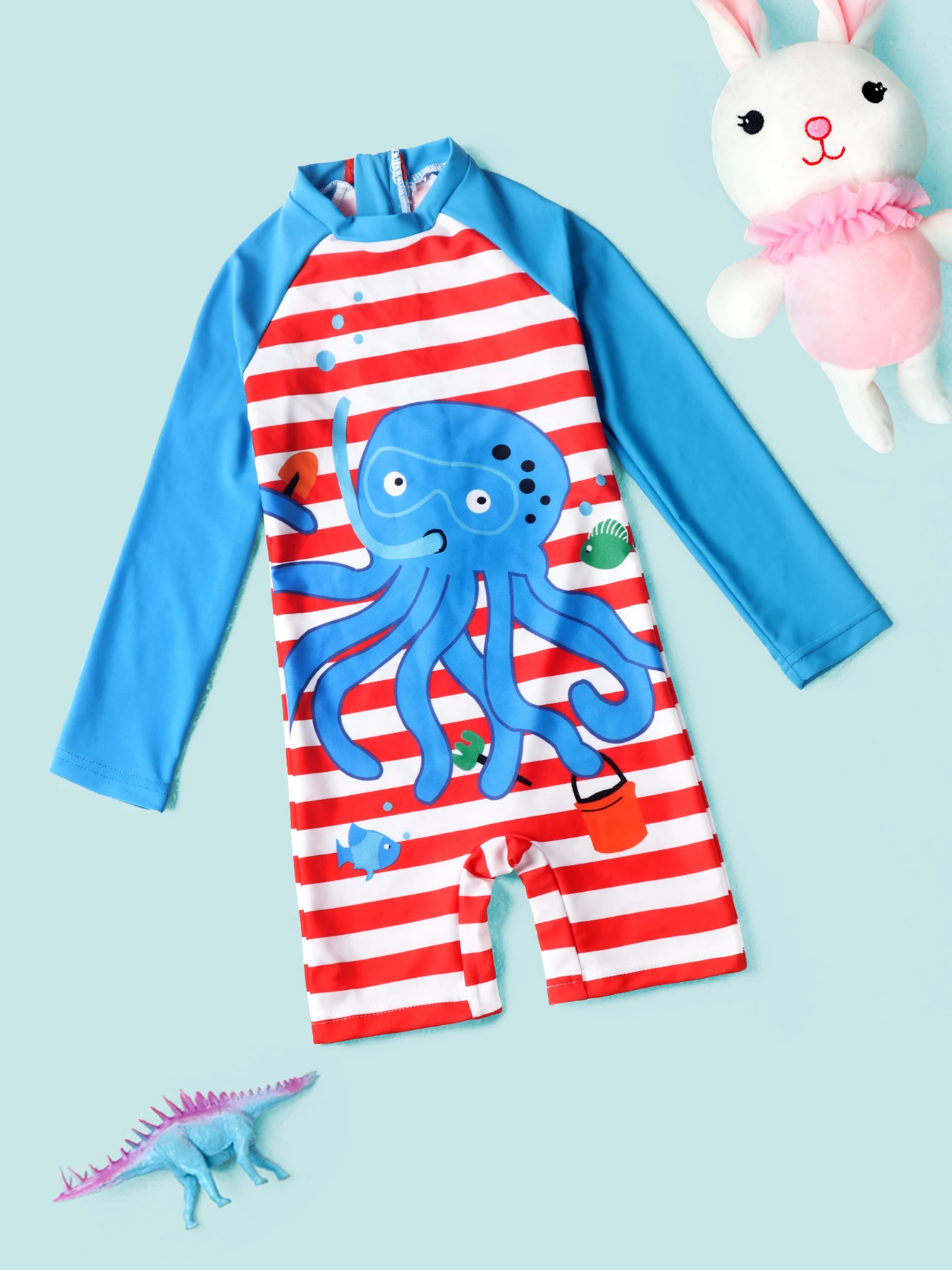 Baby Long Sleeve Bathing Suit Infant One-piece Rashguard Swimsuit Beach Sunsuit Water Sport Surfing Swim Shirt