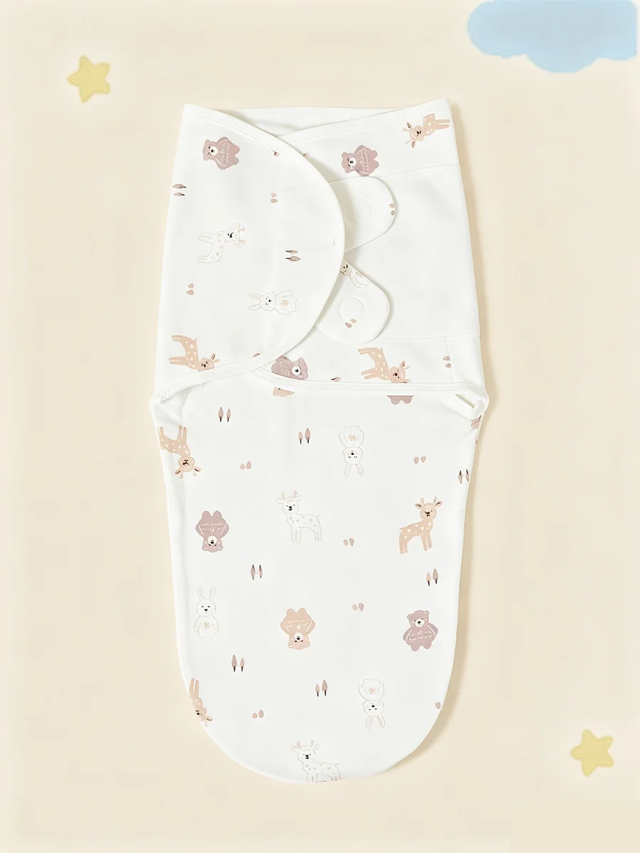 

1pc Pure Cotton Cartoon Printed Soft & Comfortable Baby Swaddling Blanket, Newborn Swaddle Blanket