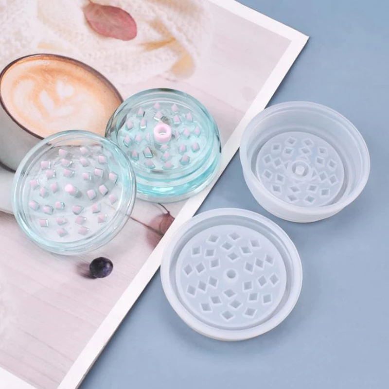 Epoxy Resin Mold DIY Leaf Herbal Herb Grinder Spice Crusher Silicone Mould