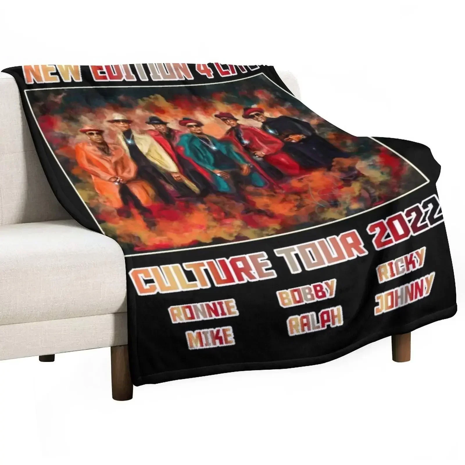 

New Edition 4 Lyfe CULTURE tour 2022 Edition Throw Blanket Thermals For Travel Flannels Plaid Beautifuls Blankets