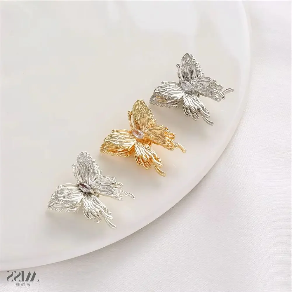14K Gold Color Double-layer Liquefied Butterfly Bead String Ornament Beaded DIY Handmade Bracelet Necklace Ornament Accessories