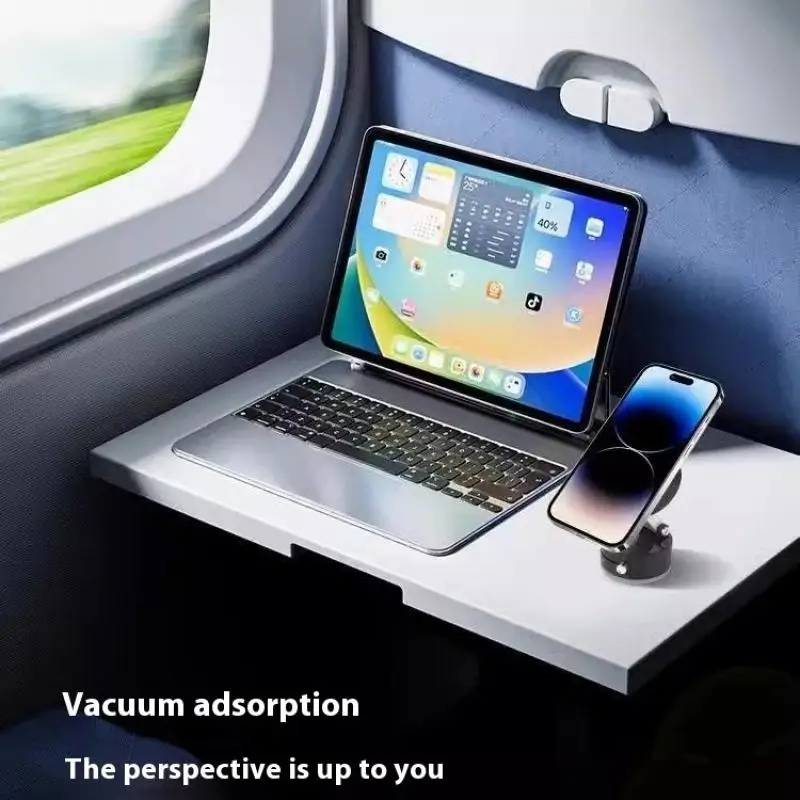 1 unidad 360 °   Soporte para teléfono con ventosa magnética al vacío ajustable, soporte para teléfono móvil magnético manos libres para coche/gimnasio/espejo/escritorio