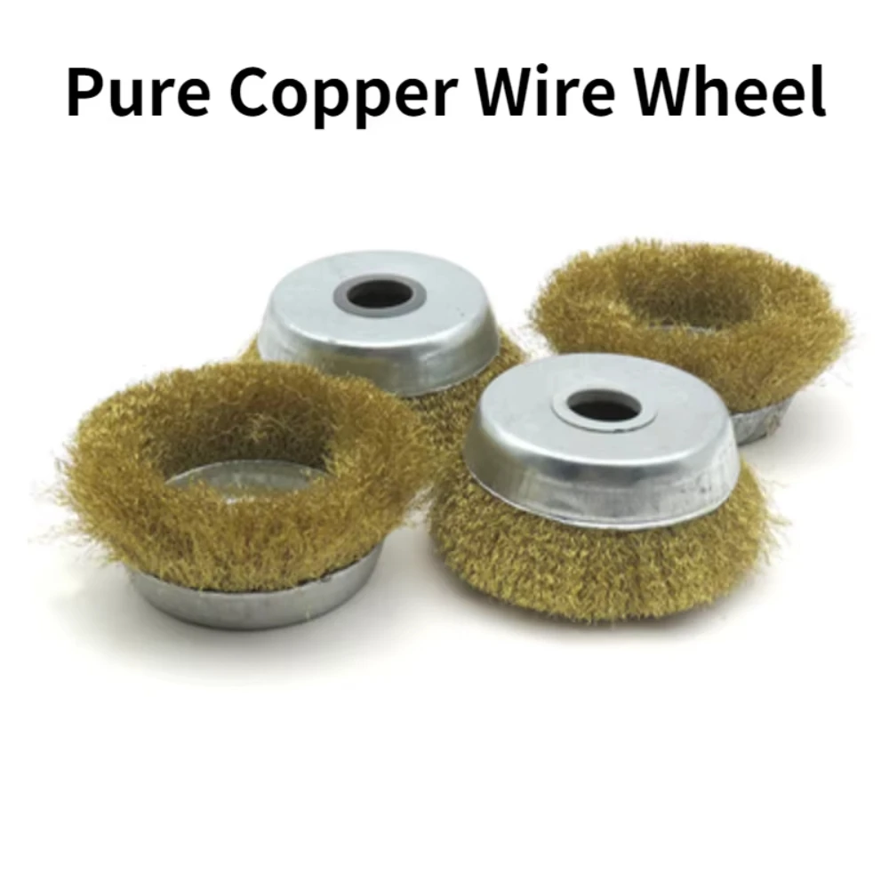 bowl Type Copper Wire Wheel / Polishing Wheel Brush / 100 Angle Grinder Copper Wire Brush