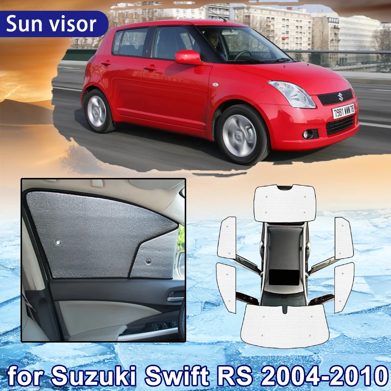 Car Sun Shade for Suzuki Swift RS 2004-2010 2009 2008 2007 2006 Auto Full Coverage Sunshade Windshield Side Window Visor Cover