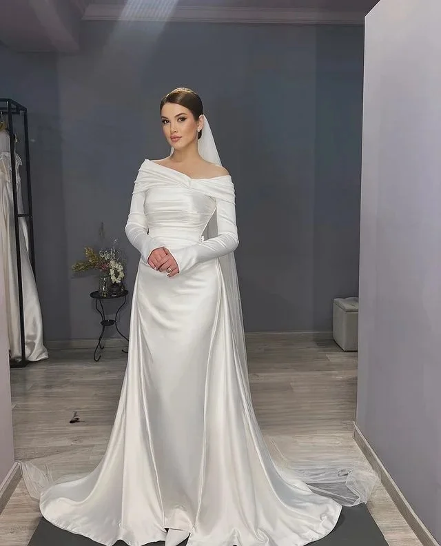 Robe de Mariée Simple A-Line en Organza pour Femme, Tenue Élégante