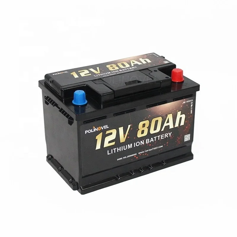 for Polinovel Energy Storage Solar RV Boat Caravan Lifepo4 Ion Lithium Battery 12v 80ah