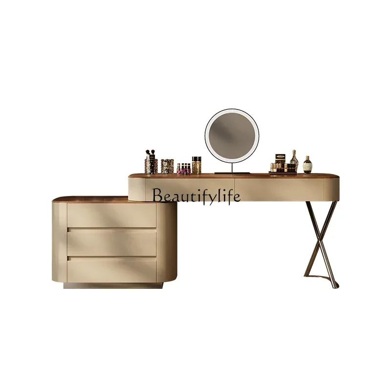 

FG26*Dresser chest integrated corner light luxury bedroom dressing table