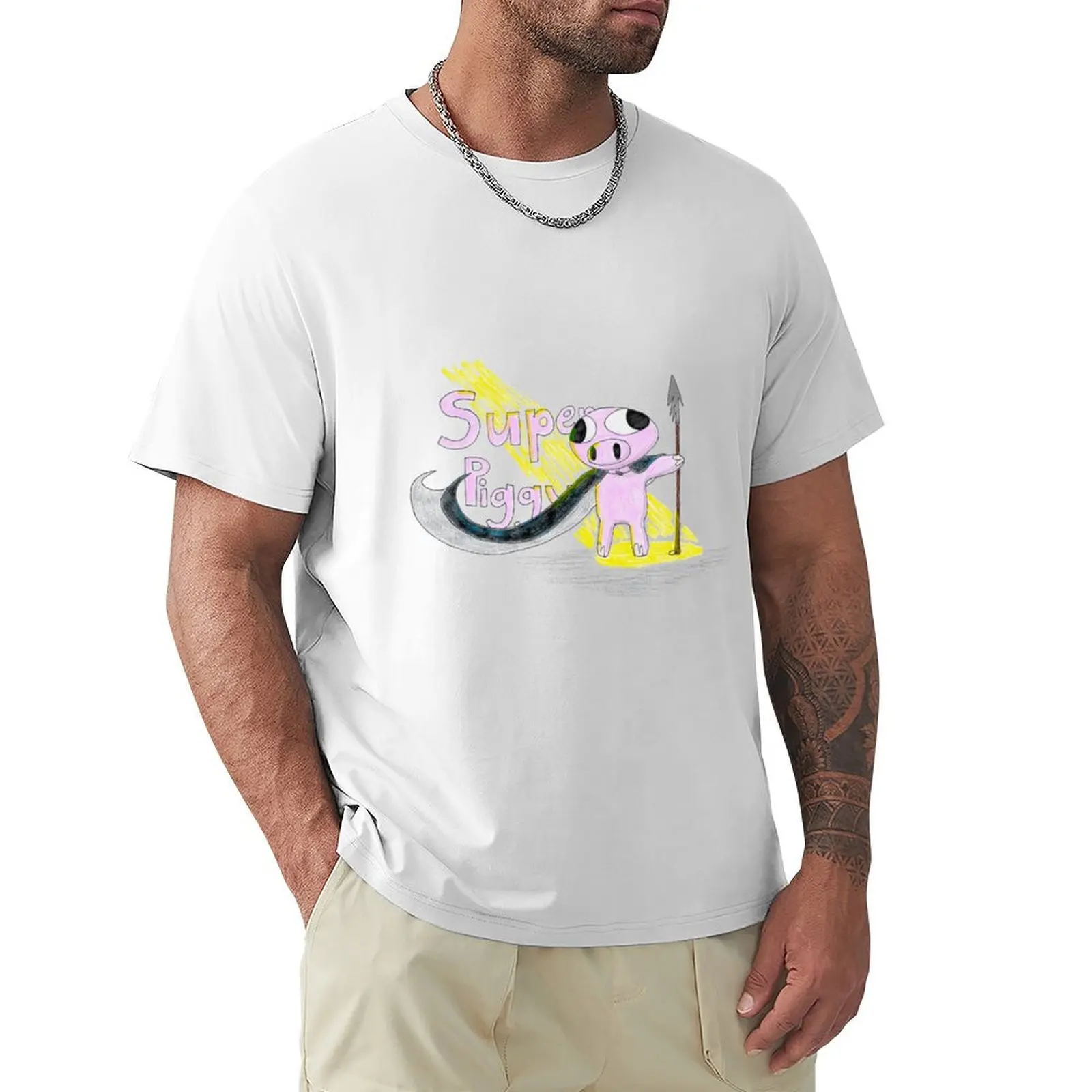 

its... SUPA PIGGY!!!! *dulux edition* T-Shirt new edition plain graphics tops Men's cotton t-shirt