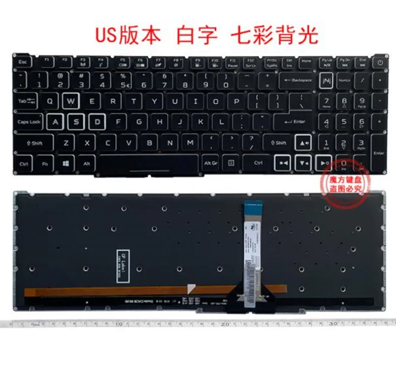 US RGB Backlit Keyboard For Acer Nitro AN515-45 AN515-56 AN517-41 AN517-53 Helios 300 PH315-54 PH515-54 PH317-51