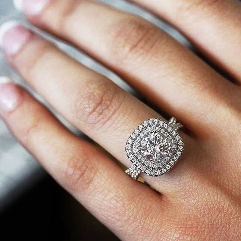 New Full Cubic Zirconia Wedding Ring for Women 2026 Newly Designed Finger Accessories Luxury Female  Party Trendy Jewelry