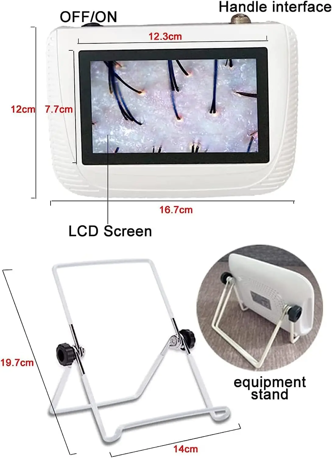 5 بوصة الجلد محلل الشعر شاشة LCD الرقمية تشخيص الجلد الماسح الضوئي الوجه فروة الرأس الشعر بصيلات النفط الرطوبة الرعاية الكاشف #5