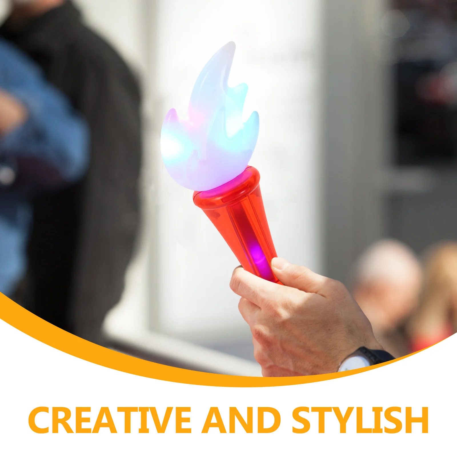 

Simulation Glowing LED Torch Operated Small Flashing Light Stick Party Cheering Wand Luminous Torch Prop