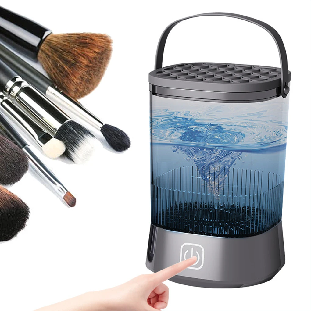 

2025 USB Electric Makeup Brush Cleaner Portable 3 In 1 Makeup Brushes Drying Rack Lazy Cleaning Brush Washer Quick Dry Tool