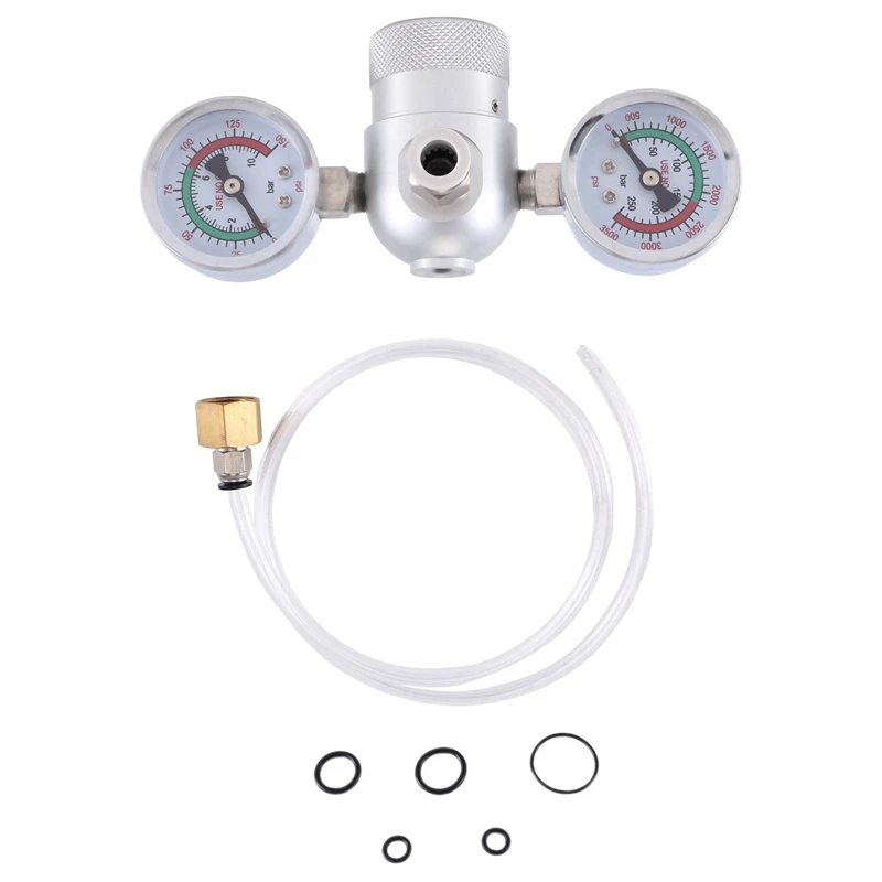 Whipped Cream Pressure Regulator Valve With Hose Line And Adapter For Whipped Cream Chargers 0.95 Liter 580G Tank