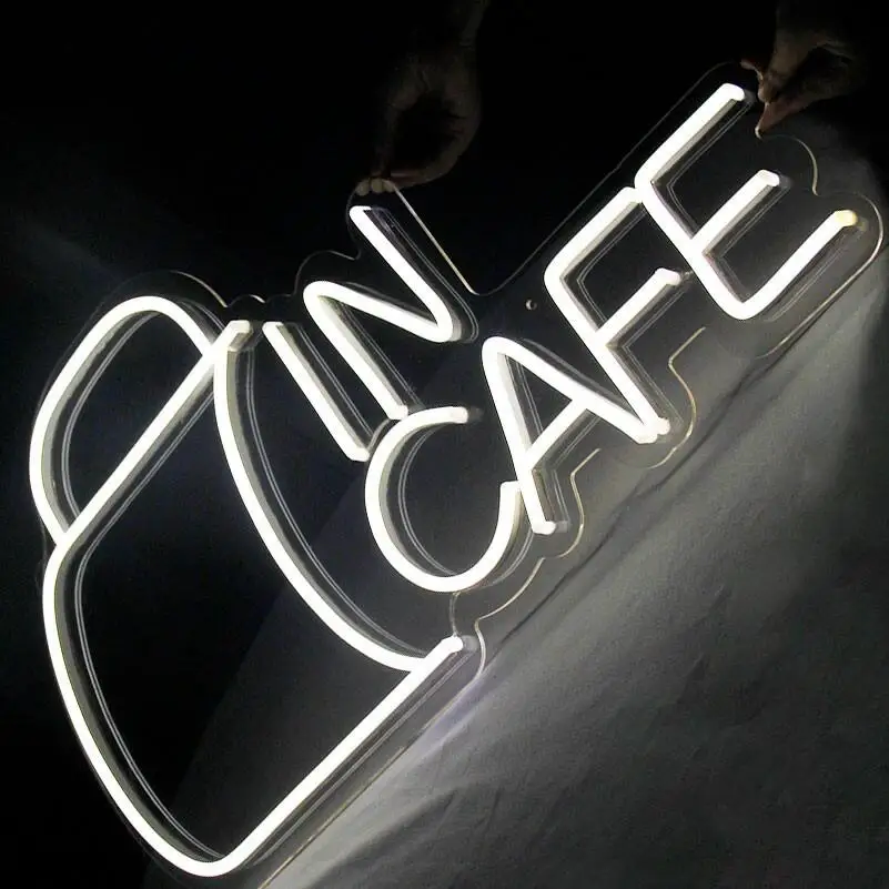 Custom made neon signs letters, neon lighted shop facade name signs, newest neon LED light strips words signs